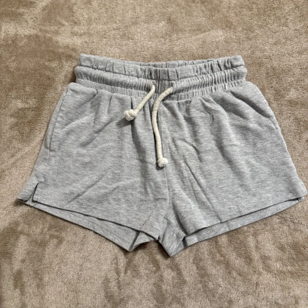 SweetHoney Girls Heather Gray Cotton Spandex Lounge Shorts Size 6Y Drawstring